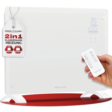 PROFICARE Grijalica PC-GKH 3118, bijela, staklo