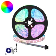 LED Traka, 12 kom, 5500 mm, bakar i plastika, crno-prozirna