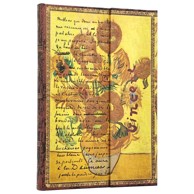 PAPERBLANKS Notes Van Gogh Sunflowers, 12,5x18 cm, crte, 72 listova, magnetno zatvaranje