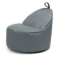 SO SOFT? Siva dječja vreća za sjedenje od imitacije kože Round M