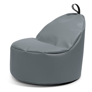 SO SOFT? Siva dječja vreća za sjedenje od imitacije kože Round M