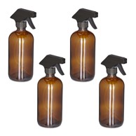NORTHIX Staklena boca s raspršivačem, 500 ml, set 4 kom, jantarna