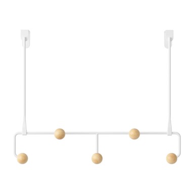 UMBRA Bijela prirodna metalna vješalica za vrata 39 cm, Estique