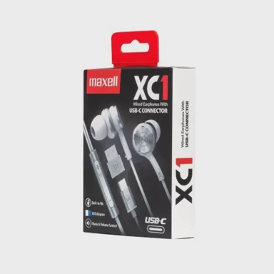 MAXELL Žične slušalice XC1, USB C, bijele