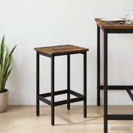 Barska stolica 40 x 32 x 74 cm od konstruiranog drva, dimljeni hrast