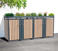 WESTMANN spremište za kante Planta, 4x240 L, 84x264x124 cm