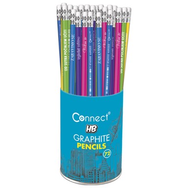 CONNECT Grafitna olovka HB s gumicom i natpisom u čaši PK72