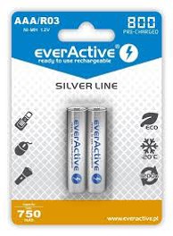 EVERACTIVE Punjive baterije Silver Line, Ni-MH R03 AAA, 800 mAh, 2 komada