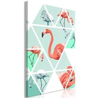 Slika Geometric Flamingos Vertical 60x90