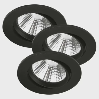 NORDLUX Fremont 3-kit ip23 2700k ugradbena svjetiljka crna led ip23