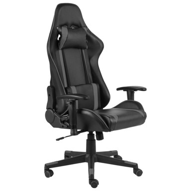 Okretna gaming stolica siva PVC
