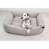 MIACARA Krevet Senso Pebble L, 93×120 cm, boucle tkanina, sivi