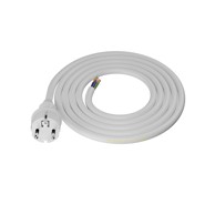 Priključni kabel s ravnim utikačem 2 m 3 x 2,5 mm² IP44 16 A, bijeli