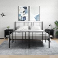 Noćni ormarići 2 kom crni 40x35x50 cm od konstruiranog drva