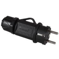 Tp electric UPS električni utikač IP44 s upotrebom za računalni kabel crne boje