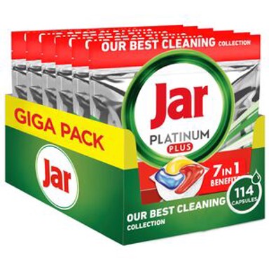 JAR Tablete za pranje suđa Platinum Plus All in One lemon 114 komada