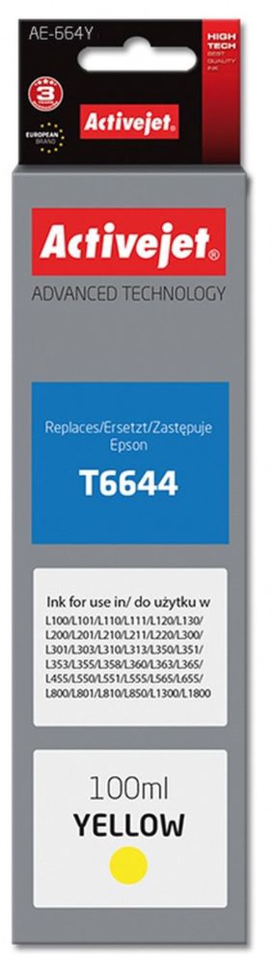 ACTIVEJET Tinta za printer Epson T6644 (AE-664Y), 100 ml, žuta