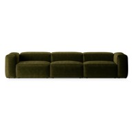 COSMOPOLITAN DESIGN Zelena sofa od samta 364 cm Bergano, 364x108x70,05 cm