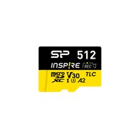 SILICON POWER Memorijska kartica MicroSD, 512GB, Inspire, A2, V30, UHS-I, s SD adapterom, SP512GBSTXLA2V1NSP