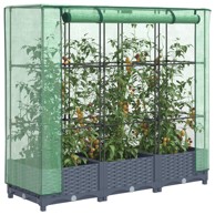 Povišena gredica s pokrovom za staklenik 120 x 40 x 123 cm