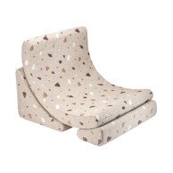 WIGIWAMA Svjetlo smeđa dječja fotelja od bouclé tkanine/od šenila Terrazzo Moon 