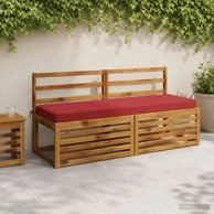 Jastučići za klupu Soest 2 kom 140 x 50 x 8 cm od poliestera, vinsko crveni