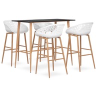 5-dijelni barski set crno-bijeli