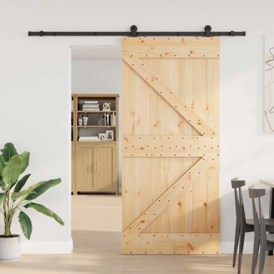 Klizna vrata Narvik, 90 x 210 cm, 213,5 cm, prirodna i crna