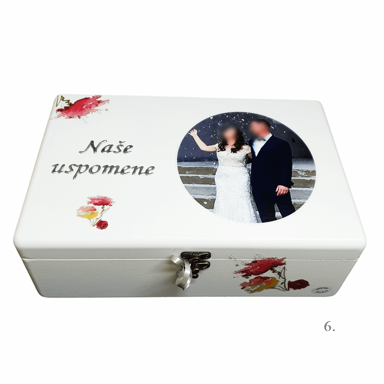 Personalizirana kutija uspomena za mladence, model 6