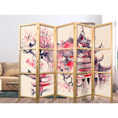 Japanski paravan U hramu, 225x172 cm
