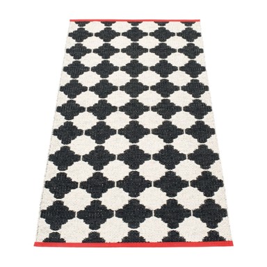 PAPPELINA Unutarnja i vanjska staza Marre Black Coral 70x150 cm, crno-bijela