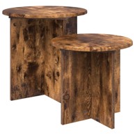 Stolić za kavu 2 komada 45x45 cm, dimljeni hrast