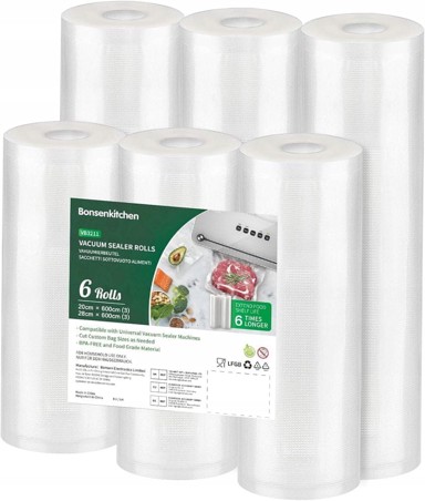 BONSENKITCHEN folija za vakuumiranje u roli VB3211, bez BPA, 6 kom.