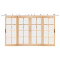 Pribor za klizna vrata od nehrđajućeg čelika 200 cm srebrni