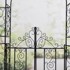NORTHIX Luk za ruže s vratima 230 x 130 x 38 cm, crni