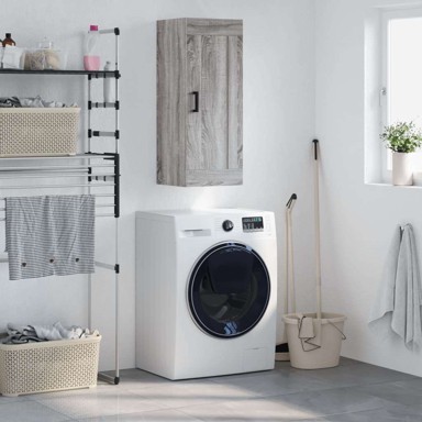 Zidni ormarić, 34.5 x 34 x 90 cm, konstruirano drvo, sivi hrast sonoma