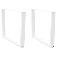 Noge za blagovaonski stol v-oblika od čelika, 2 kom, 100 x (72-73.3) cm, bijela
