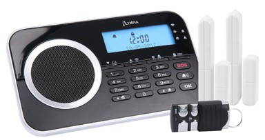 OLYMPIA Protect 9730 security alarm system, bijeli, crni