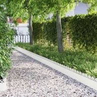 Rubnjaci za travnjak, 10 kom, čelik, 103 x 0,05 x 22 cm, bijeli