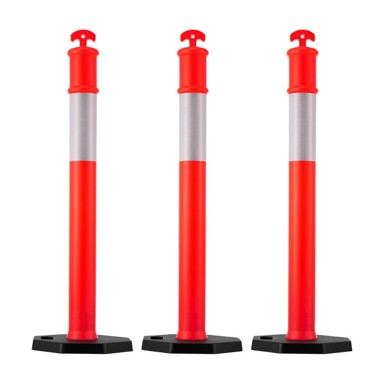 VEVOR Prometni označivači, 3 komada, 1140 mm, crveni