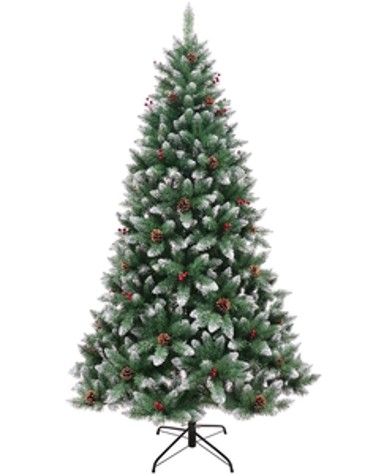 Božićno drvce umjetno, 240cm, češeri, bobice, promjer 150cm, 1320 grančica