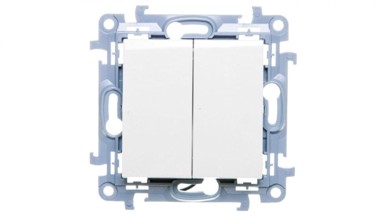 SIMON 10 LED prekidač za svjetlo 10AX IP44 CW5BL.01/11, bijeli