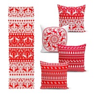 MINIMALIST CUSHION COVERS Set od 4 božićne jastučnice i gazišta na stolu božićne navlake za jastuke