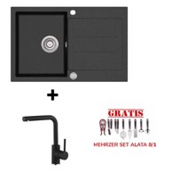 HELIKA Set Tesa SQT101-W, black metallic + slavina SHR L crna