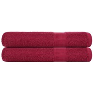 Ručnici za saunu 2 kom bordo 80x200 cm 360 gsm 100 % pamuk