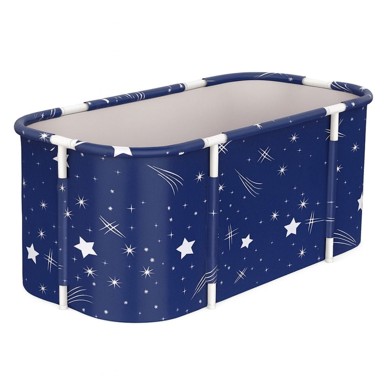 AGA Sklopiva prijenosna kada, 120×60×50 cm, tamno plava