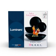 LUMINARC Set tanjura Diwali 19-dijelni, crna