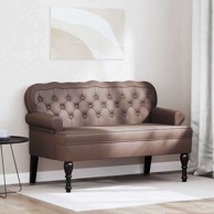 Chesterfield klupa 119,5×64,5×75 cm umjetna koža, smeđa