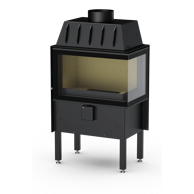 THERMIA Kutni ugradbeni kaminski uložak, desni