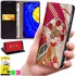 BLUEMOON Futrola tipa novčanik za Motorola Edge 50 Fusion - maska s uzorkom i staklo 9H